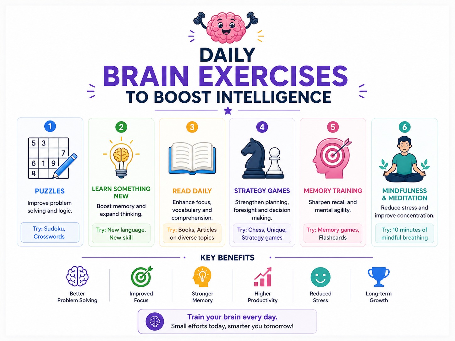 Daily Brain Exercises to Boost Intelligence